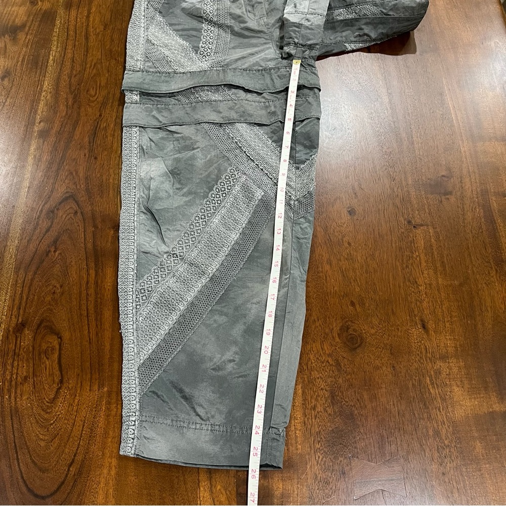 Free People Movement Trailhead Convertible Gray Lace Pants/ Shorts Size Small - Picture 9 of 10